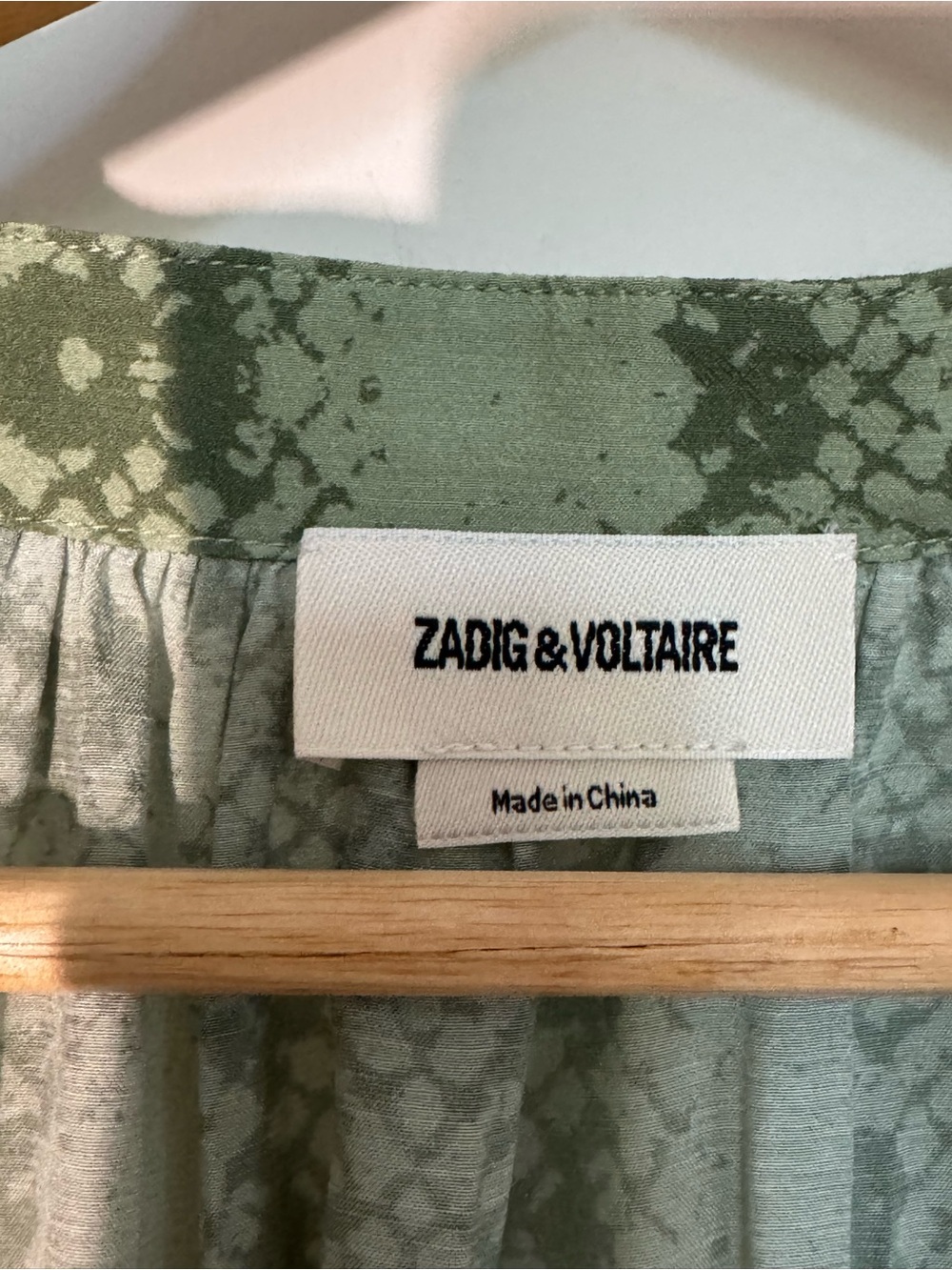 Zadig & Voltaire Tink Python Print Popover Blouse Green Size M π - Picture 2 of 11